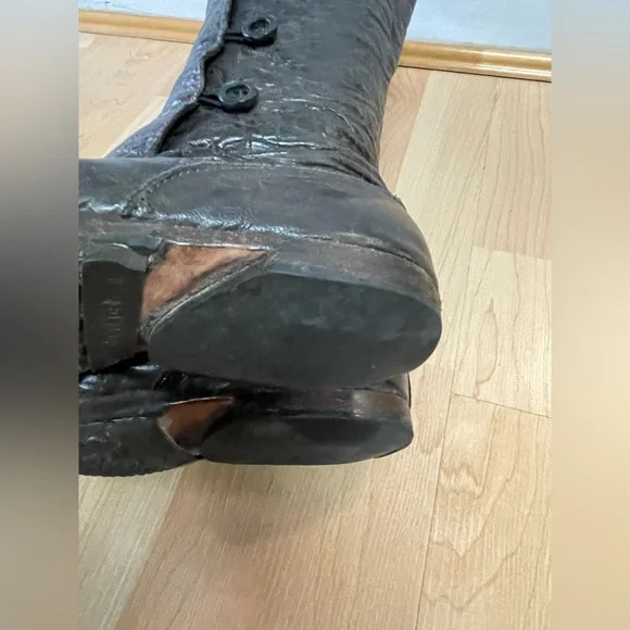 Womens CYDWOQ Handcrafted Vintage Brown Leather Boots Size 37.5/US 7.5 - Picture 6 of 10